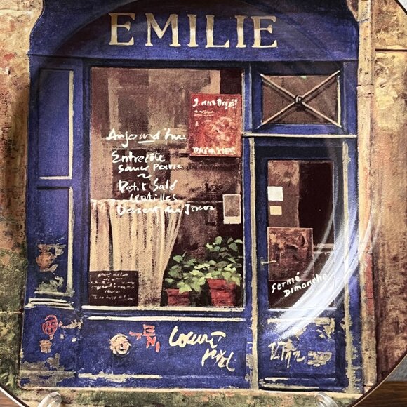 Sakura Storefronts Set of 4 Dessert Plates Chiu Tak Hak Stonrware 2004 in Box - Picture 5 of 15